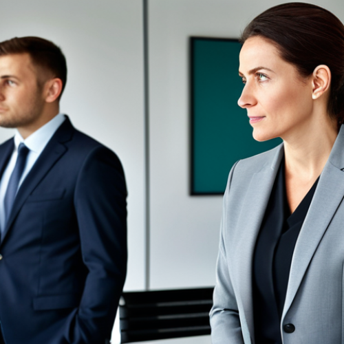 Emotional Intelligence in Leadership**

"A professional businesswoman in a modest, tailored pantsuit, calmly listening to a colleague in a modern office setting, fully clothed, appropriate attire, safe for work, perfect anatomy, natural proportions, professional portrait, showing empathy and understanding, family-friendly, high quality."

**