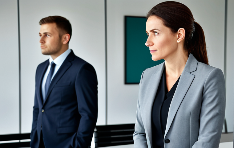 Emotional Intelligence in Leadership**
"A professional businesswoman in a modest, tailored pantsuit, calmly listening to a colleague in a modern office setting, fully clothed, appropriate attire, safe for work, perfect anatomy, natural proportions, professional portrait, showing empathy and understanding, family-friendly, high quality."
**