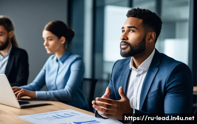 리더십 코칭과 경력 관리 전략 - A professional business leader in a modern office setting, demonstrating emotional intelligence by c...