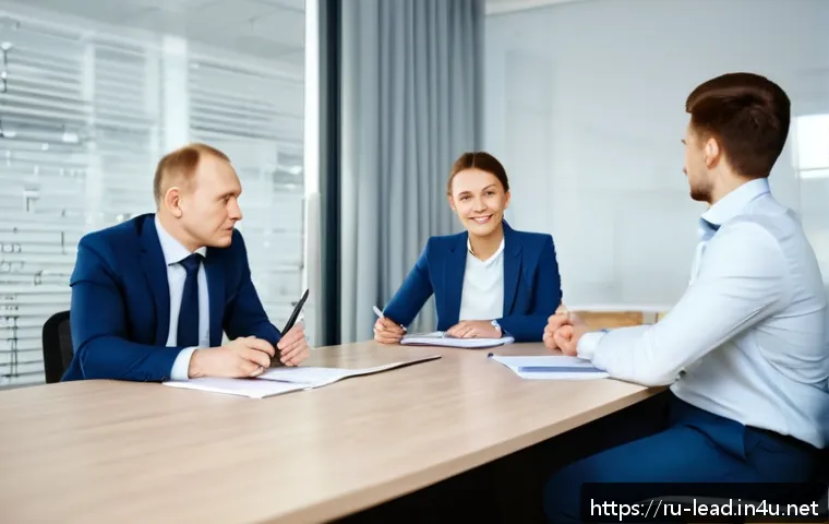 리더십 코치 실기 시험 준비 - A professional coaching session set in a modern office environment in Moscow, featuring a confident ...
